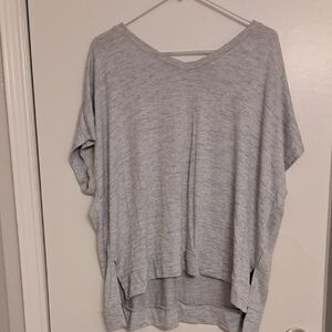 Time and Tru Light Gray V-Neck Tunic